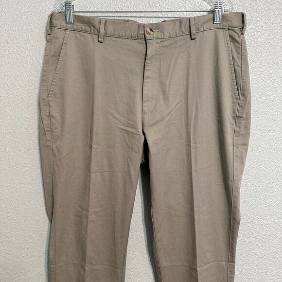PETER MILLAR Pants Mens Size 40x36 Crown Pilot Flat Front Gray Golf Trouser - Picture 2 of 13